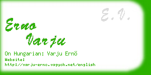 erno varju business card