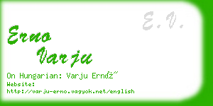 erno varju business card